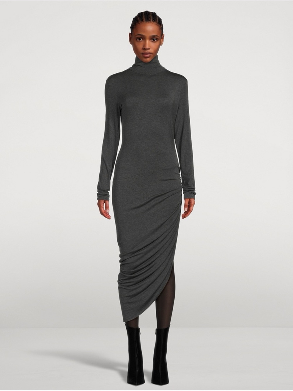Norma Kamali Draped Midi Dress